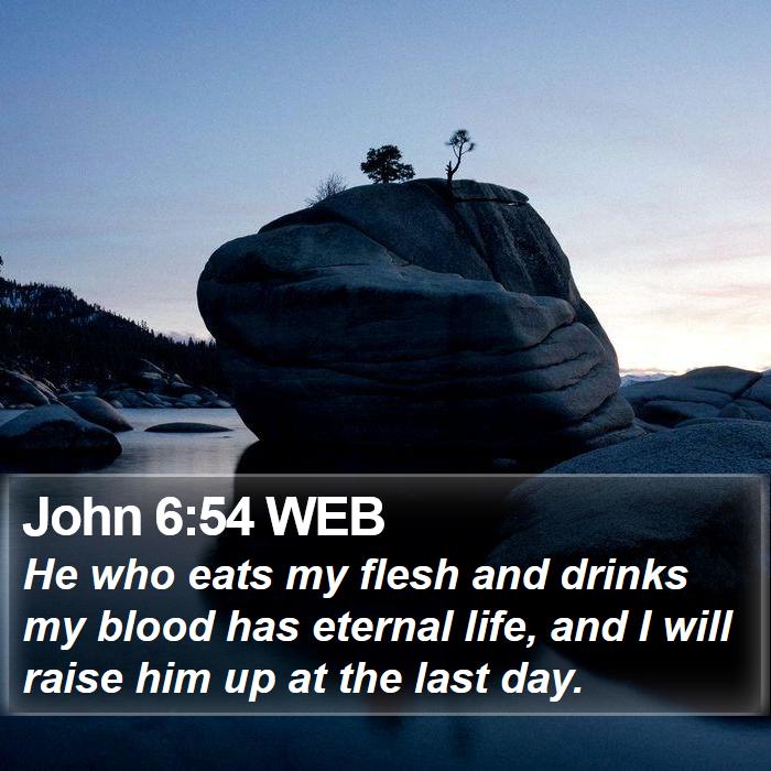 John 6:54 WEB Bible Study