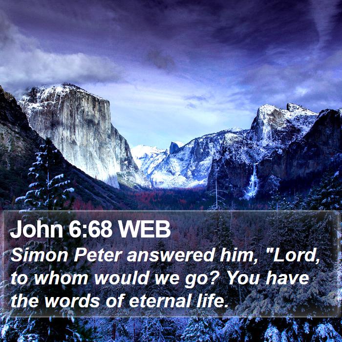 John 6:68 WEB Bible Study