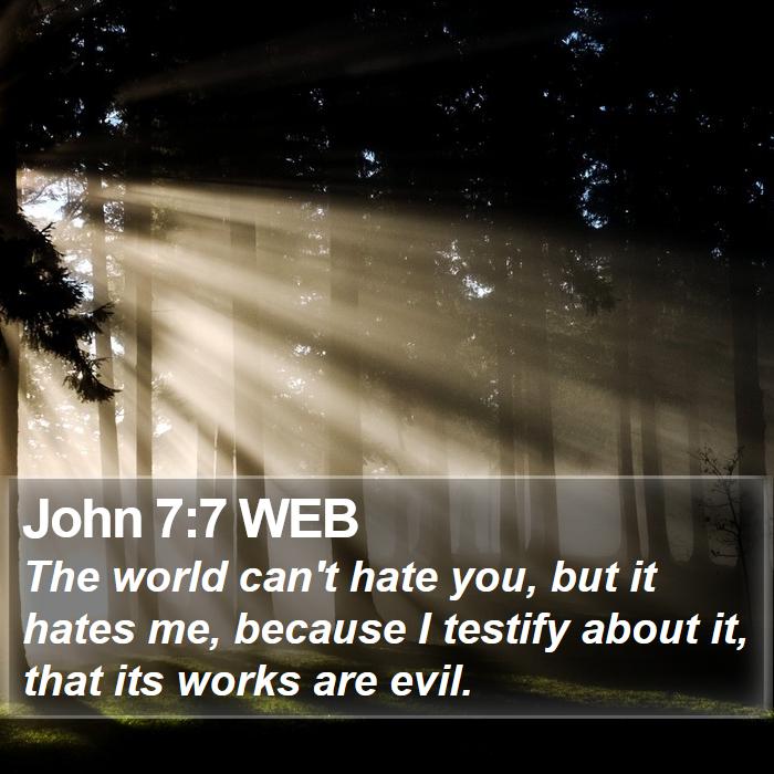 John 7:7 WEB Bible Study