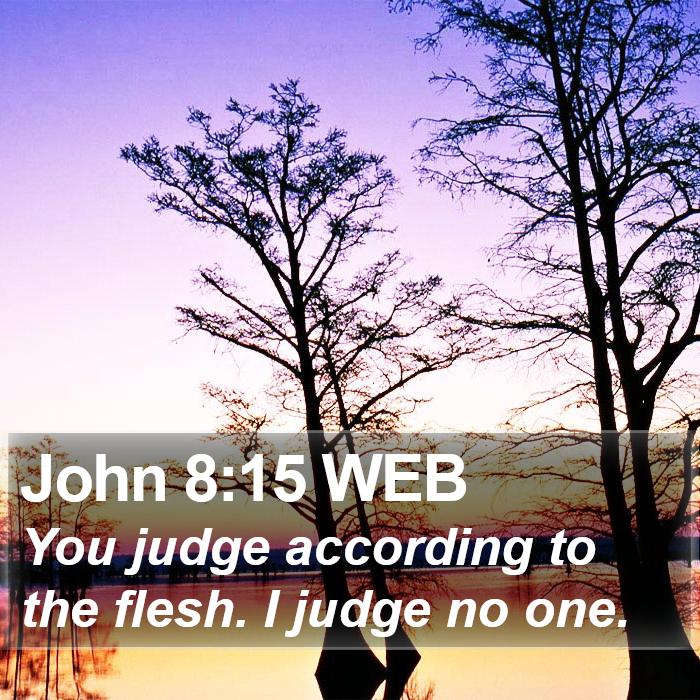 John 8:15 WEB Bible Study