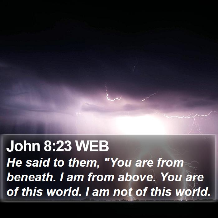 John 8:23 WEB Bible Study