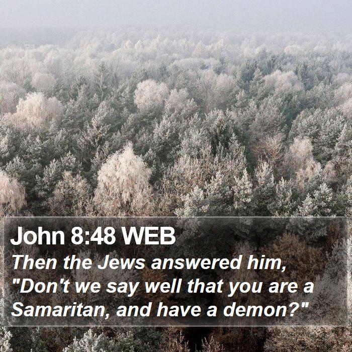 John 8:48 WEB Bible Study