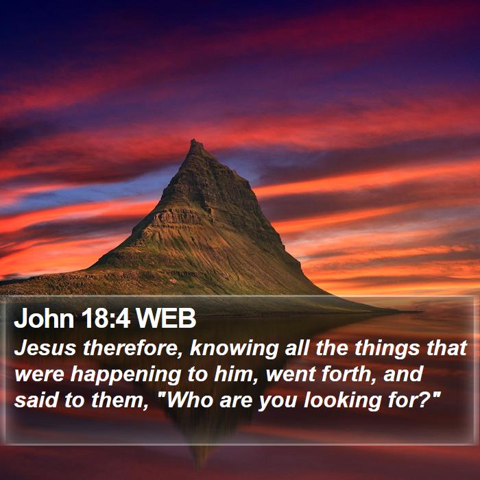 John 18:4 WEB Bible Study