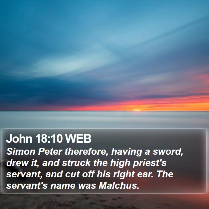 John 18:10 WEB Bible Study