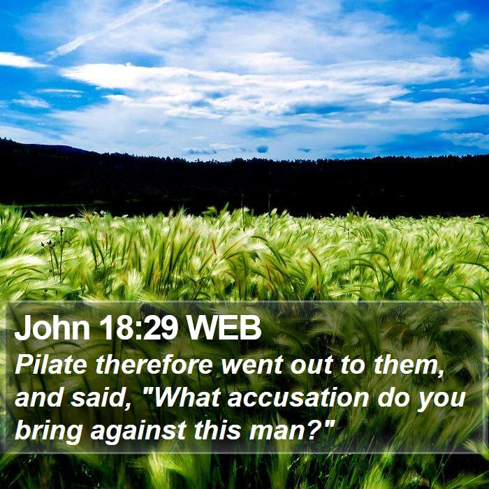 John 18:29 WEB Bible Study