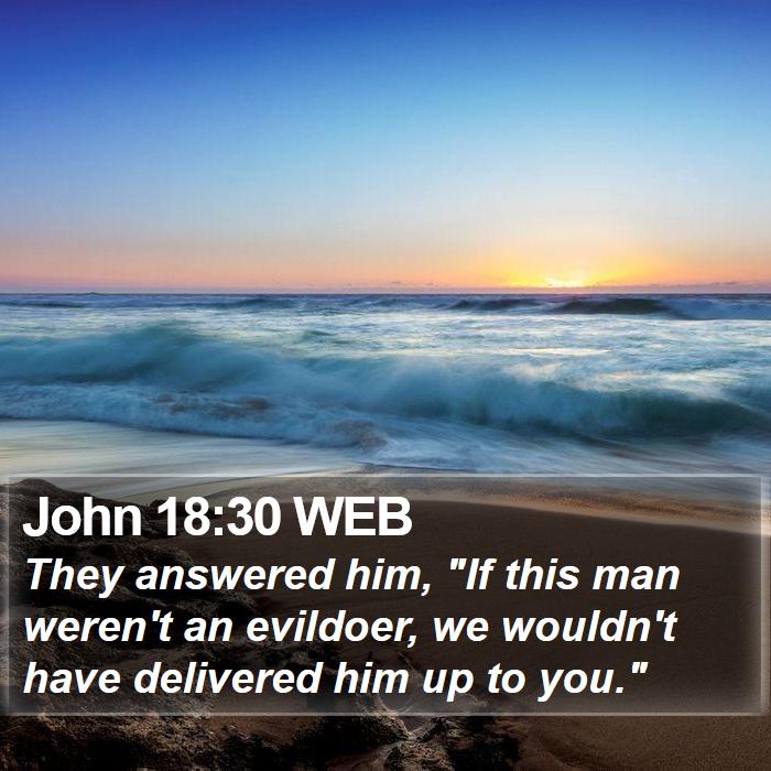 John 18:30 WEB Bible Study