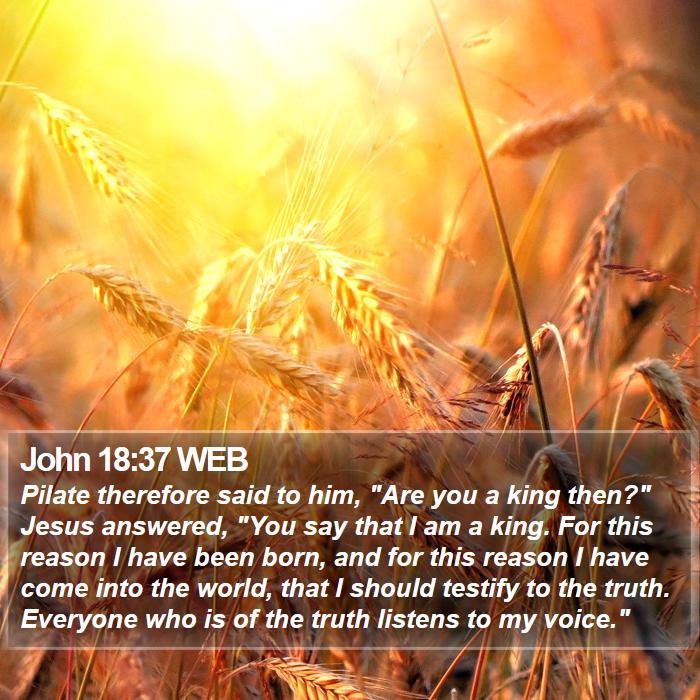 John 18:37 WEB Bible Study