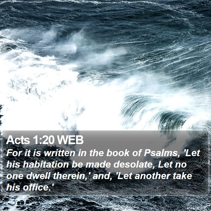 Acts 1:20 WEB Bible Study