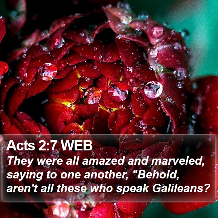 Acts 2:7 WEB Bible Study