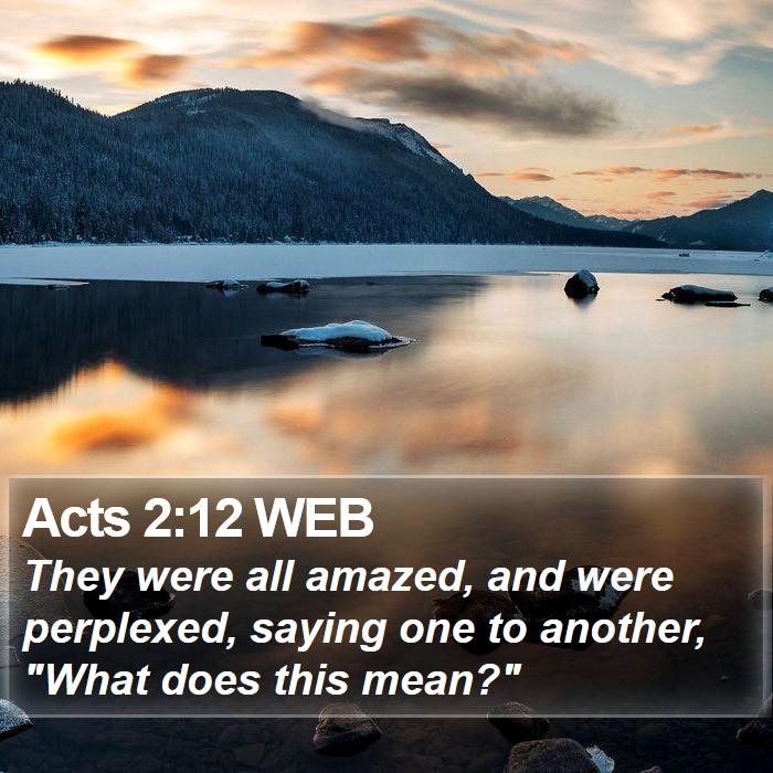 Acts 2:12 WEB Bible Study