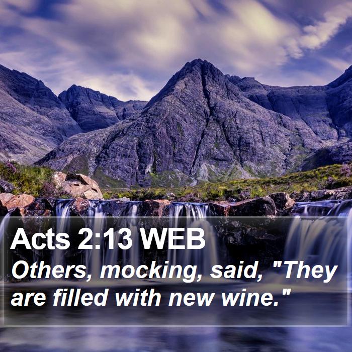 Acts 2:13 WEB Bible Study