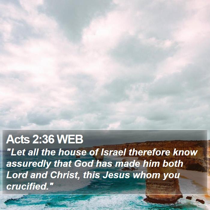 Acts 2:36 WEB Bible Study