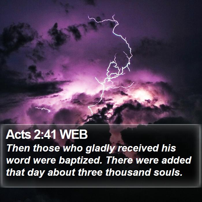 Acts 2:41 WEB Bible Study