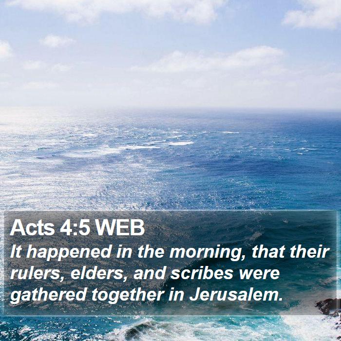 Acts 4:5 WEB Bible Study