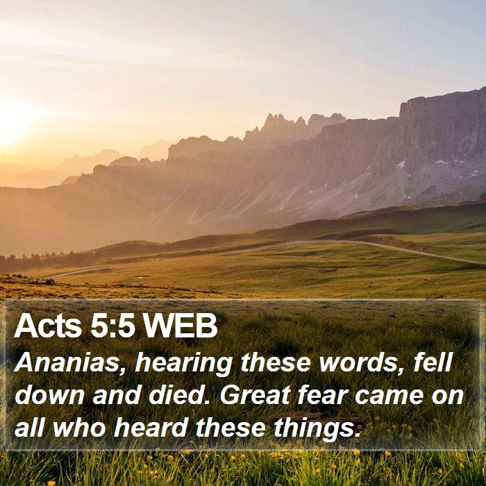 Acts 5:5 WEB Bible Study