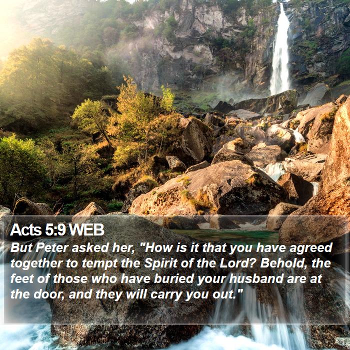 Acts 5:9 WEB Bible Study