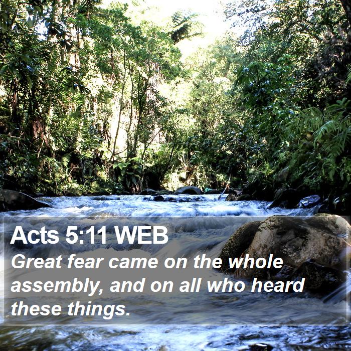 Acts 5:11 WEB Bible Study