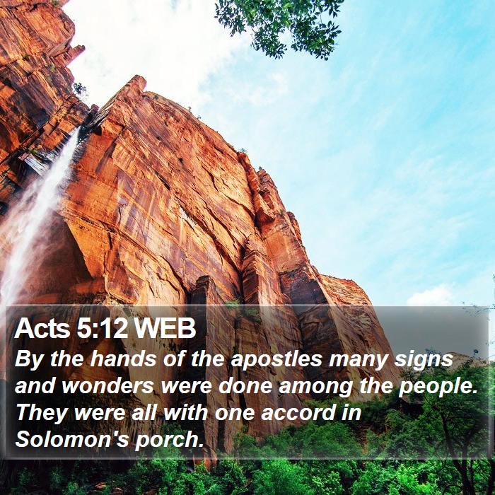 Acts 5:12 WEB Bible Study