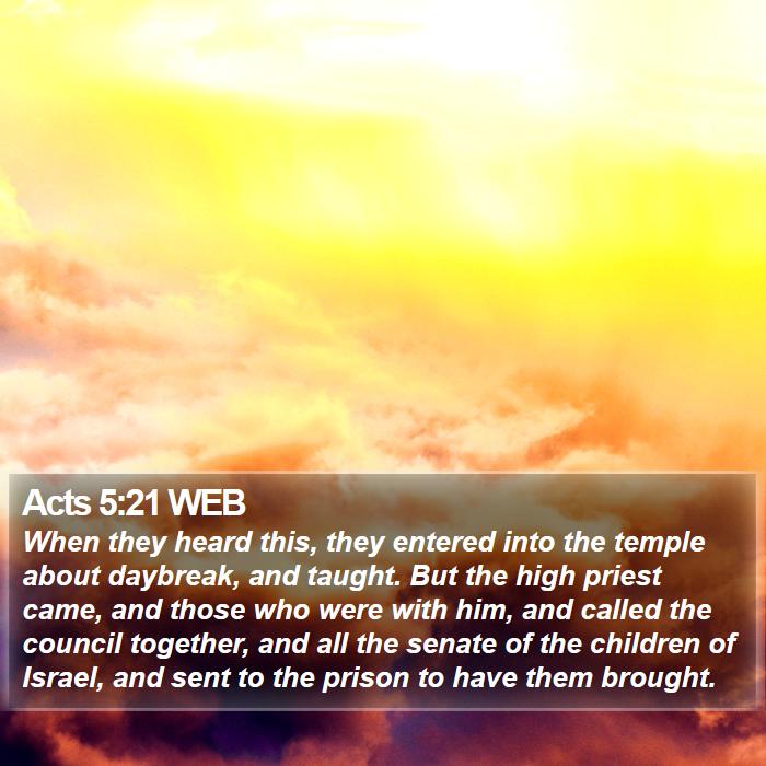 Acts 5:21 WEB Bible Study