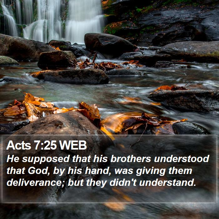 Acts 7:25 WEB Bible Study