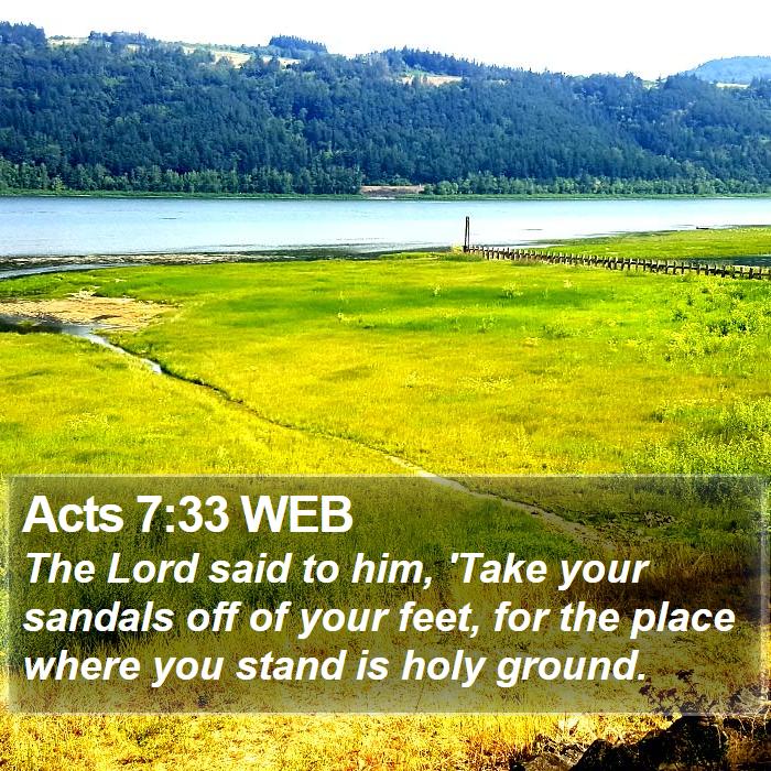 Acts 7:33 WEB Bible Study