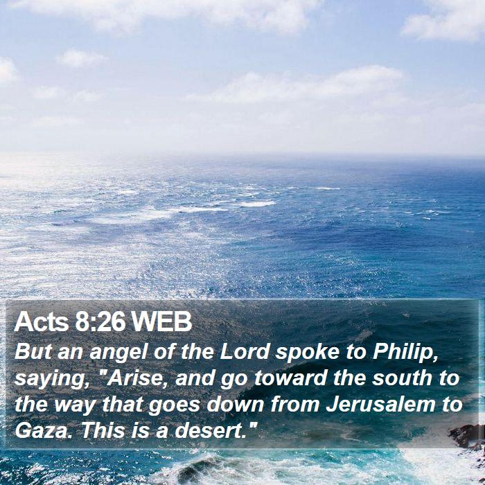 Acts 8:26 WEB Bible Study