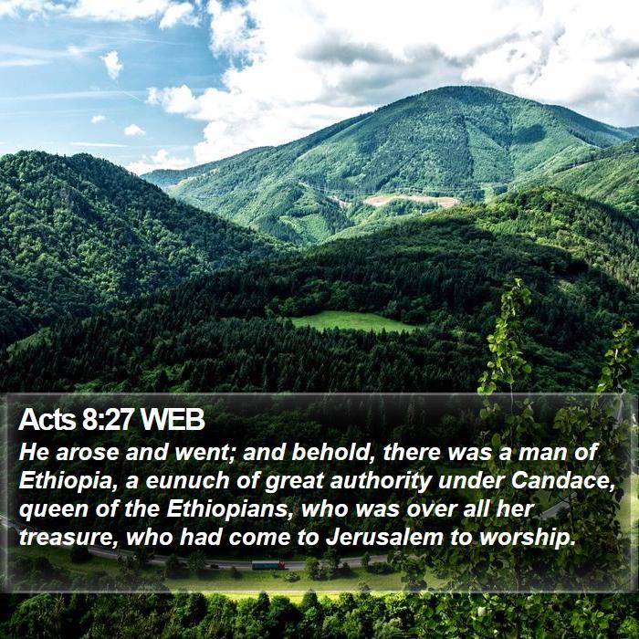 Acts 8:27 WEB Bible Study