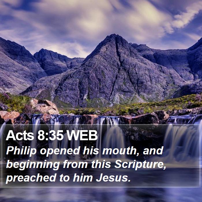 Acts 8:35 WEB Bible Study