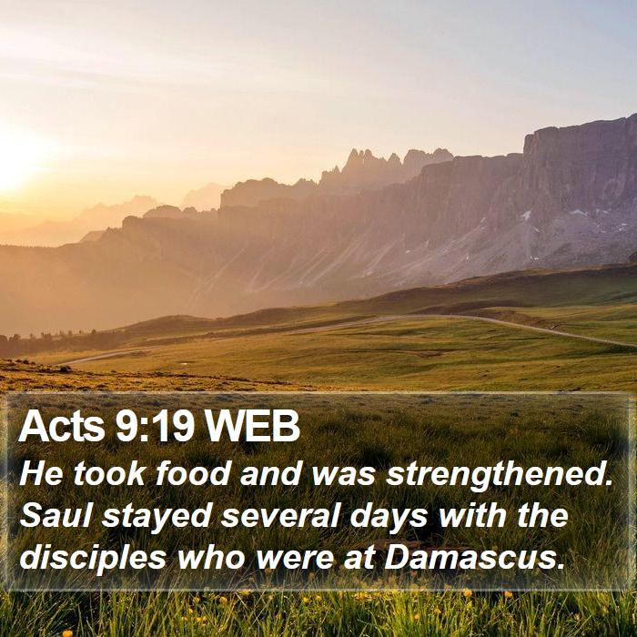 Acts 9:19 WEB Bible Study