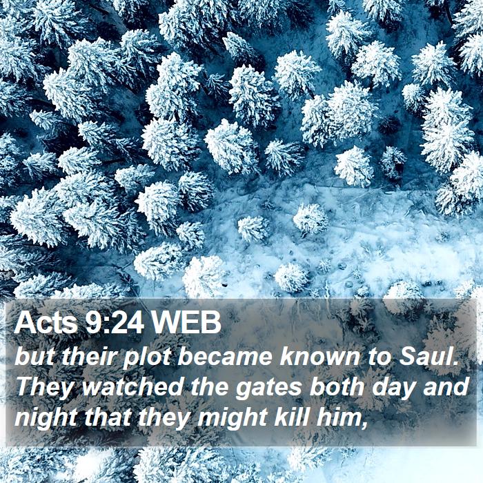 Acts 9:24 WEB Bible Study