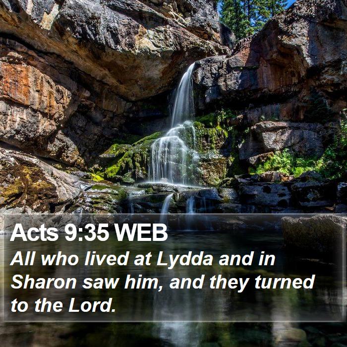 Acts 9:35 WEB Bible Study