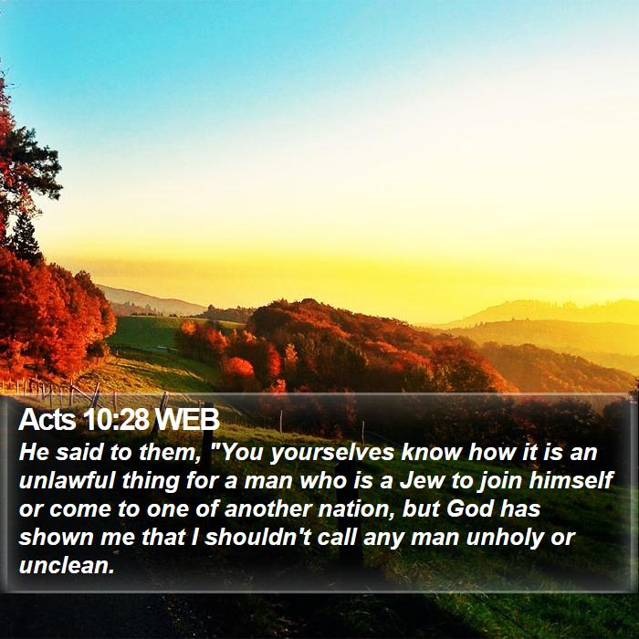 Acts 10:28 WEB Bible Study