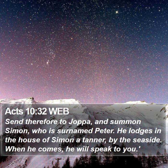 Acts 10:32 WEB Bible Study