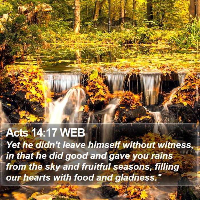 Acts 14:17 WEB Bible Study