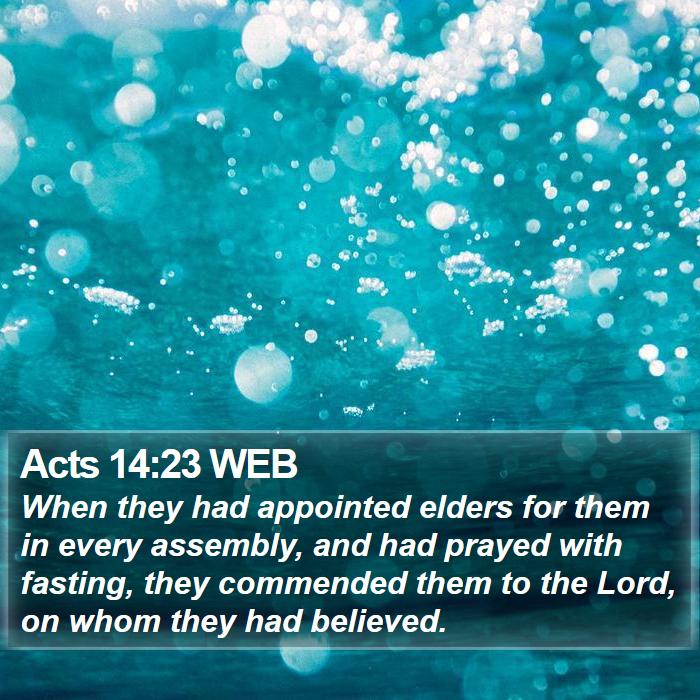 Acts 14:23 WEB Bible Study