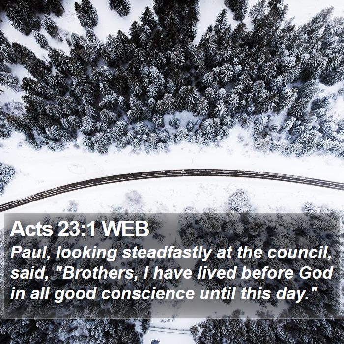 Acts 23:1 WEB Bible Study