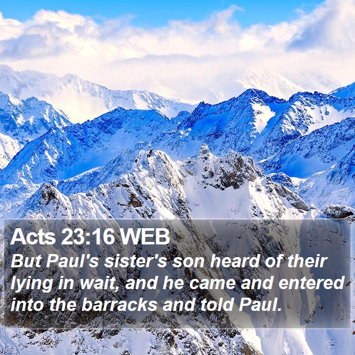 Acts 23:16 WEB Bible Study