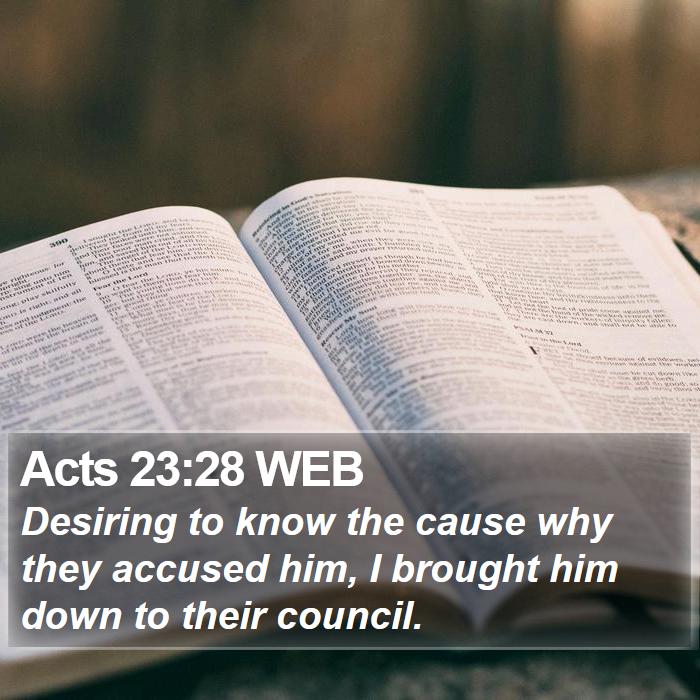 Acts 23:28 WEB Bible Study