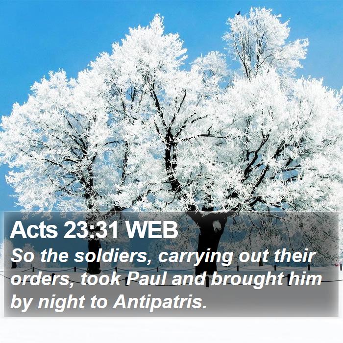 Acts 23:31 WEB Bible Study