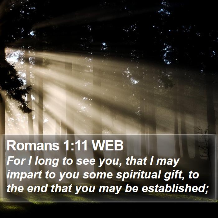 Romans 1:11 WEB Bible Study