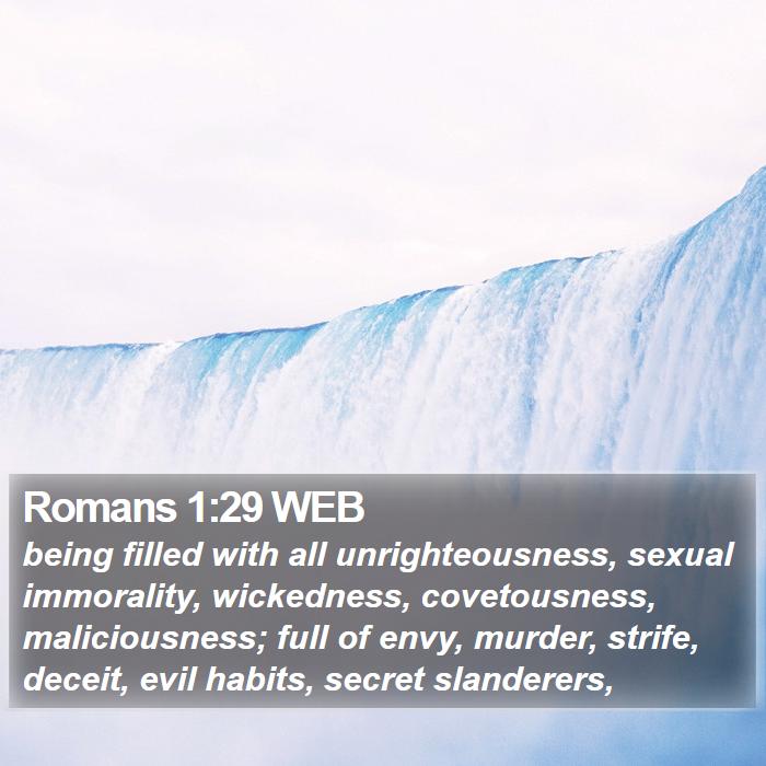 Romans 1:29 WEB Bible Study