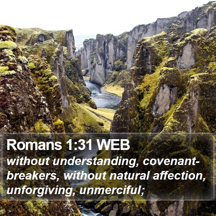 Romans 1:31 WEB Bible Study