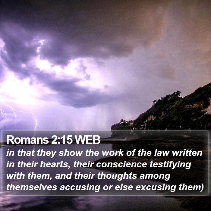 Romans 2:15 WEB Bible Study