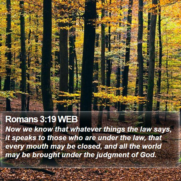 Romans 3:19 WEB Bible Study