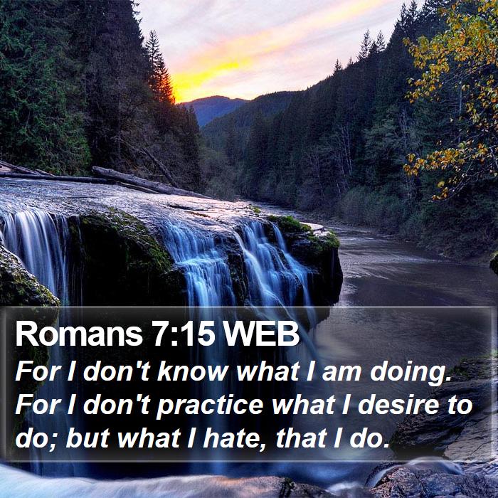 Romans 7:15 WEB Bible Study