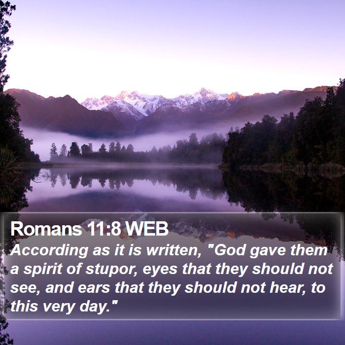 Romans 11:8 WEB Bible Study