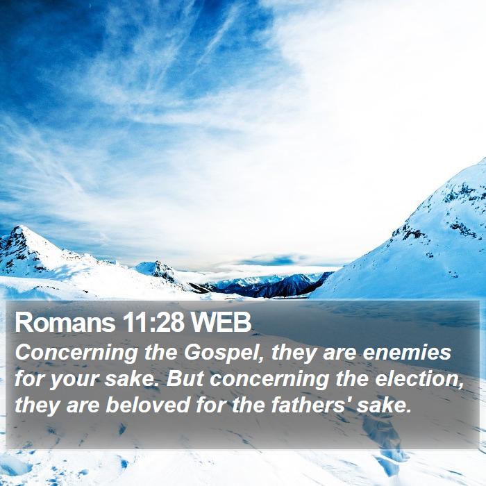 Romans 11:28 WEB Bible Study