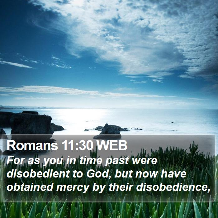 Romans 11:30 WEB Bible Study