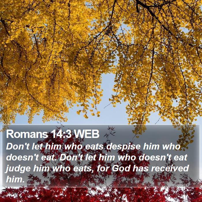 Romans 14:3 WEB Bible Study