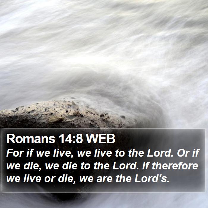 Romans 14:8 WEB Bible Study